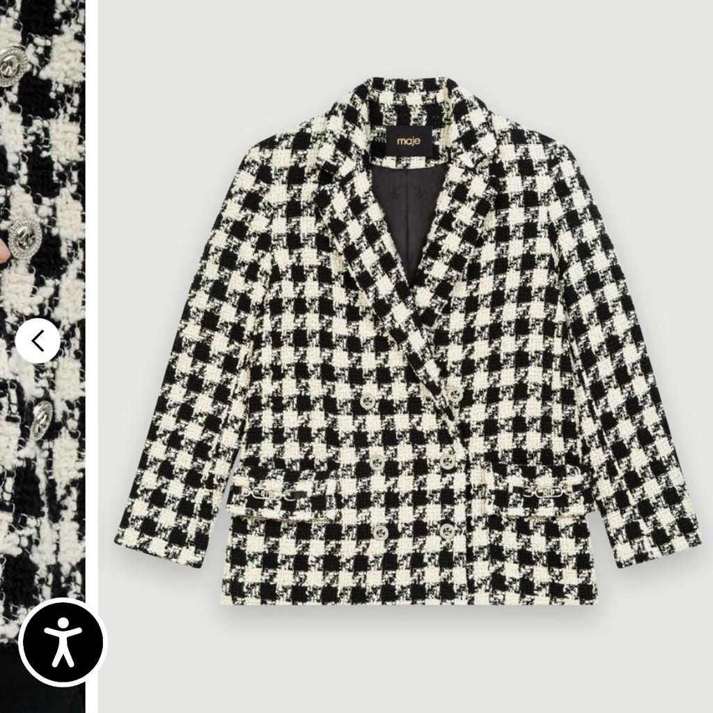 Maje Houndstooth Blazer